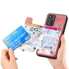 For Redmi Note 8 Retro Painted Zipper Wallet Back Phone Case(Pink) - 4