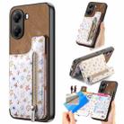 For Redmi Turbo 4 Retro Painted Zipper Wallet Back Phone Case(Brown) - 1