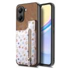 For Redmi Turbo 4 Retro Painted Zipper Wallet Back Phone Case(Brown) - 2