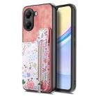 For Xiaomi Poco X7 Pro Retro Painted Zipper Wallet Back Phone Case(Pink) - 2