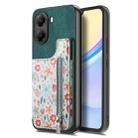 For Xiaomi Poco X7 Pro Retro Painted Zipper Wallet Back Phone Case(Green) - 2
