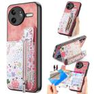 For Redmi K80 / Poco F7 Pro Retro Painted Zipper Wallet Back Phone Case(Pink) - 1