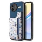 For Redmi K80 / Poco F7 Pro Retro Painted Zipper Wallet Back Phone Case(Blue) - 2