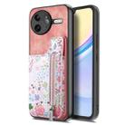 For Redmi K80 Pro / Poco F7 Ultra Retro Painted Zipper Wallet Back Phone Case(Pink) - 2