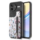 For Redmi K80 Pro / Poco F7 Ultra Retro Painted Zipper Wallet Back Phone Case(Black) - 2