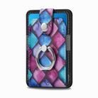 Magsafe  Castillo painted ring cell phone card case(Purple Scales) - 1