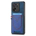 For Xiaomi 13T / 13T Pro Denim Texture Leather Skin Phone Case with Card Slot(Blue) - 1