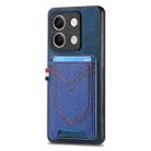 For Xiaomi Redmi Note 13 Denim Texture Leather Skin Phone Case with Card Slot(Blue) - 1