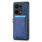 For Xiaomi Redmi Note 13 Pro 4G Denim Texture Leather Skin Phone Case with Card Slot(Blue) - 1