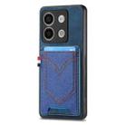 For Xiaomi Redmi Note 13 Pro 5G Denim Texture Leather Skin Phone Case with Card Slot(Blue) - 1