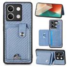 For Xiaomi Redmi Note 13 Card Wallet Kickstand Back Phone Case with Tool Knife(Blue) - 1