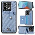For Xiaomi Redmi Note 13 Pro Card Wallet Kickstand Back Phone Case with Tool Knife(Blue) - 1