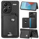 For Xiaomi Redmi Note 13 Pro+ Card Wallet Kickstand Back Phone Case with Tool Knife(Black) - 1