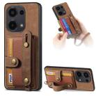 For Xiaomi Redmi Note 13 Pro 4G Retro Cross Wristband Wallet Leather Back Phone Case(Brown) - 1