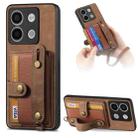 For Xiaomi Redmi Note 13 Pro 5G Retro Cross Wristband Wallet Leather Back Phone Case(Brown) - 1