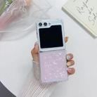 For Samsung Galaxy  Z Flip3 Shell Pattern Epoxy TPU Phone Case(Pink) - 1