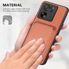 For Xiaomi 13T / 13T Pro Carbon Fiber Leather Card Magnetic Phone Case(Brown) - 1