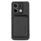 For Xiaomi Redmi Note 13 Pro Carbon Fiber Leather Card Magnetic Phone Case(Black) - 1