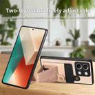 For Xiaomi Redmi Note 13 4G Carbon Fiber Wallet Flip Card K-shaped Holder Phone Case(Apricot) - 3
