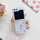 For Samsung Galaxy Z Flip3 Pearl Rhinestone TPU Phone Case(Pink) - 1