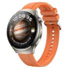 For Huawei Watch 4 Tire Pattern Silver Buckle Silicone Watch Band(Orange) - 1