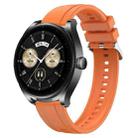 For Huawei Watch GT3 SE / Watch Buds Tire Pattern Silver Buckle Silicone Watch Band(Orange) - 1