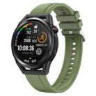 For Huawei Watch3 Pro New / GT Runner Tire Pattern Silver Buckle Silicone Watch Band(Green) - 1