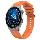 For Huawei Watch GT3 Pro 46mm Tire Pattern Silver Buckle Silicone Watch Band(Orange) - 1