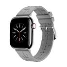 For Apple Watch SE 2023 44mm H Texture Soft Silicone Buckle Watch Band(Gray) - 1