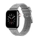 For Apple Watch Series 9 41mm H Texture Soft Silicone Buckle Watch Band(Gray) - 1