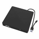 XD009 External CD Reader VCD Burner Ultra-thin Design Laptop Computer USB 3.0+Type-C DVD Drive - 1