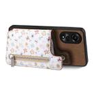 For OPPO Reno8 T 4G Retro Painted Zipper Wallet Back Phone Case(Brown) - 2