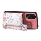 For OPPO A57 4G Retro Painted Zipper Wallet Back Phone Case(Pink) - 2