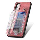 For OPPO A57 4G Retro Painted Zipper Wallet Back Phone Case(Pink) - 3