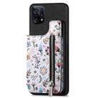 For OPPO Find X5 Retro Painted Zipper Wallet Back Phone Case(Black) - 1