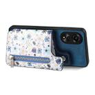 For OPPO F19/A74 4G Retro Painted Zipper Wallet Back Phone Case(Blue) - 2