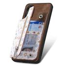 For OPPO F19 Pro Retro Painted Zipper Wallet Back Phone Case(Brown) - 3