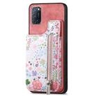 For OPPO A52/A72/A92 Retro Painted Zipper Wallet Back Phone Case(Pink) - 1