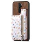 For OPPO A9 2020 / A5 2020 Retro Painted Zipper Wallet Back Phone Case(Brown) - 1