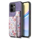For OPPO Reno13 F Retro Painted Zipper Wallet Back Phone Case(Purple) - 2