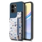 For OPPO Reno13 F Retro Painted Zipper Wallet Back Phone Case(Blue) - 2