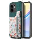 For OPPO Reno13 F Retro Painted Zipper Wallet Back Phone Case(Green) - 2