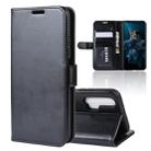 R64 Texture Single Fold Horizontal Flip Leather Case for Huawei Honor 20 Pro, with Holder & Card Slots & Wallet(black) - 1