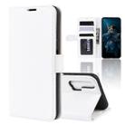 R64 Texture Single Fold Horizontal Flip Leather Case for Huawei Honor 20 Pro, with Holder & Card Slots & Wallet(white) - 1