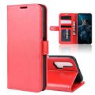 R64 Texture Single Fold Horizontal Flip Leather Case for Huawei Honor 20 Pro, with Holder & Card Slots & Wallet(red) - 1