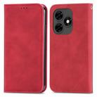 For Tecno Itel S23+ Retro Skin Feel Magnetic Flip Leather Phone Case(Red) - 2