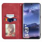 For Tecno Itel S23+ Retro Skin Feel Magnetic Flip Leather Phone Case(Red) - 3