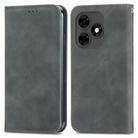 For Tecno Itel S23+ Retro Skin Feel Magnetic Flip Leather Phone Case(Grey) - 2