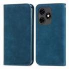 For Tecno Itel S23+ Retro Skin Feel Magnetic Flip Leather Phone Case(Blue) - 2