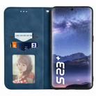 For Tecno Itel S23+ Retro Skin Feel Magnetic Flip Leather Phone Case(Blue) - 3